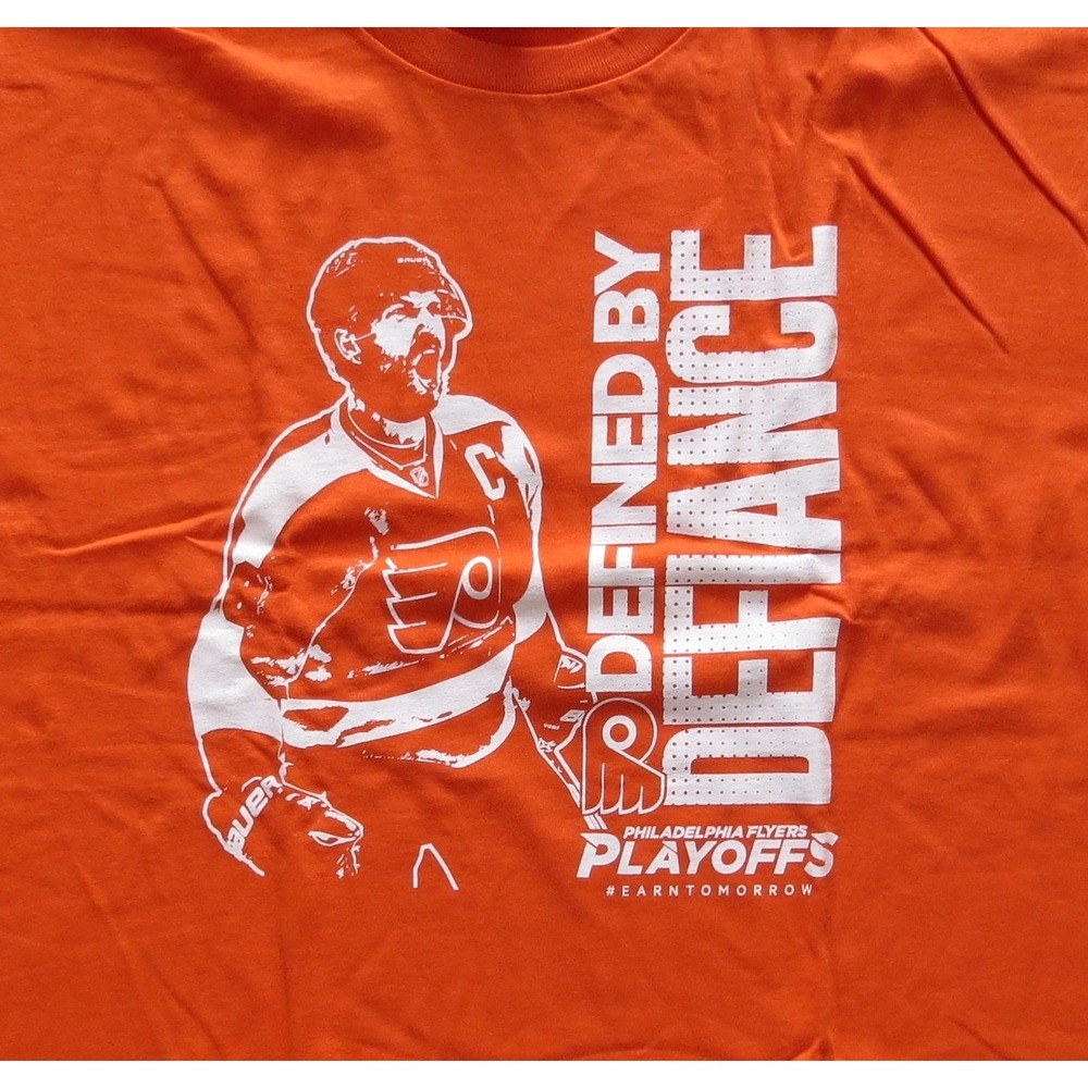 Philadelphia Flyers Shirt Mens XL NHL Hockey Playoffs Defined By Defiance Tee